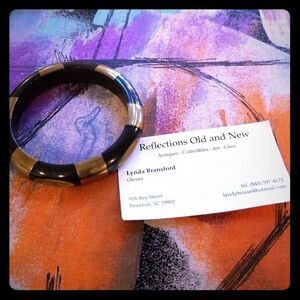 GORGEOUS VINTAGE BAKELITE &  BRASS BRACELET